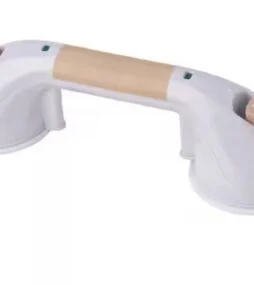 Drive Medical 12 in. Suction Cup Grab Bar in White and Beige
