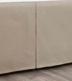 LEVTEX HOME 16 in. Faux Linen Full Bed Skirt
