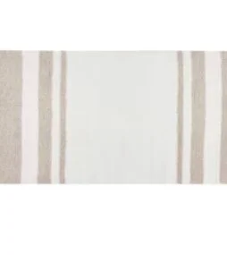 Madison Park Taupe 24 in. x 72 in. Spa Cotton Reversible Bath Mat Rug