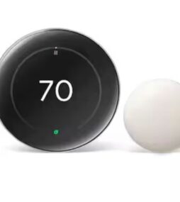 Google Nest Learning Thermostat (4th Gen) with Nest Temperature Sensor (2nd Gen) 2-Pack - Polished Silver