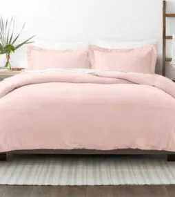 Becky Cameron Premium Ultra Soft Blush Duvet Cover Set Full/Queen Microfiber 3-Piece Duvet Cover Set