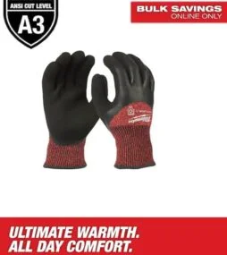 Milwaukee X-Large Red Latex Level 3 Cut Resistant Insulated Winter Dipped Work Gloves